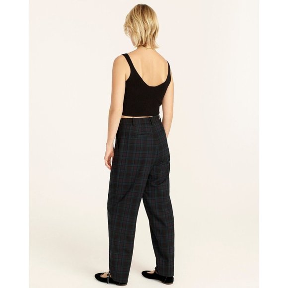 J. Crew Bi-Stretch Wool Tapered Pant in Black Watch Tartan - Picture 4 of 16